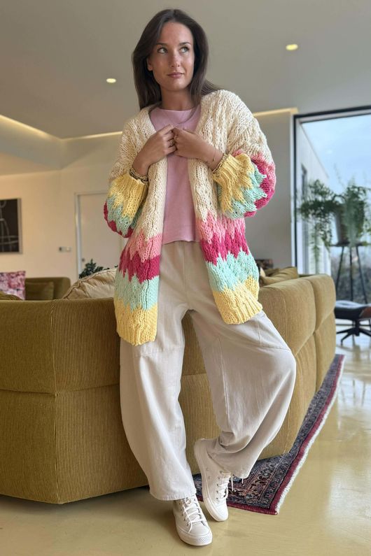 Patsy Chunky Knit Cardigan Brights ~ /20